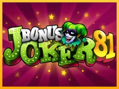 Pul üçün slot maşını Bonus Joker 81